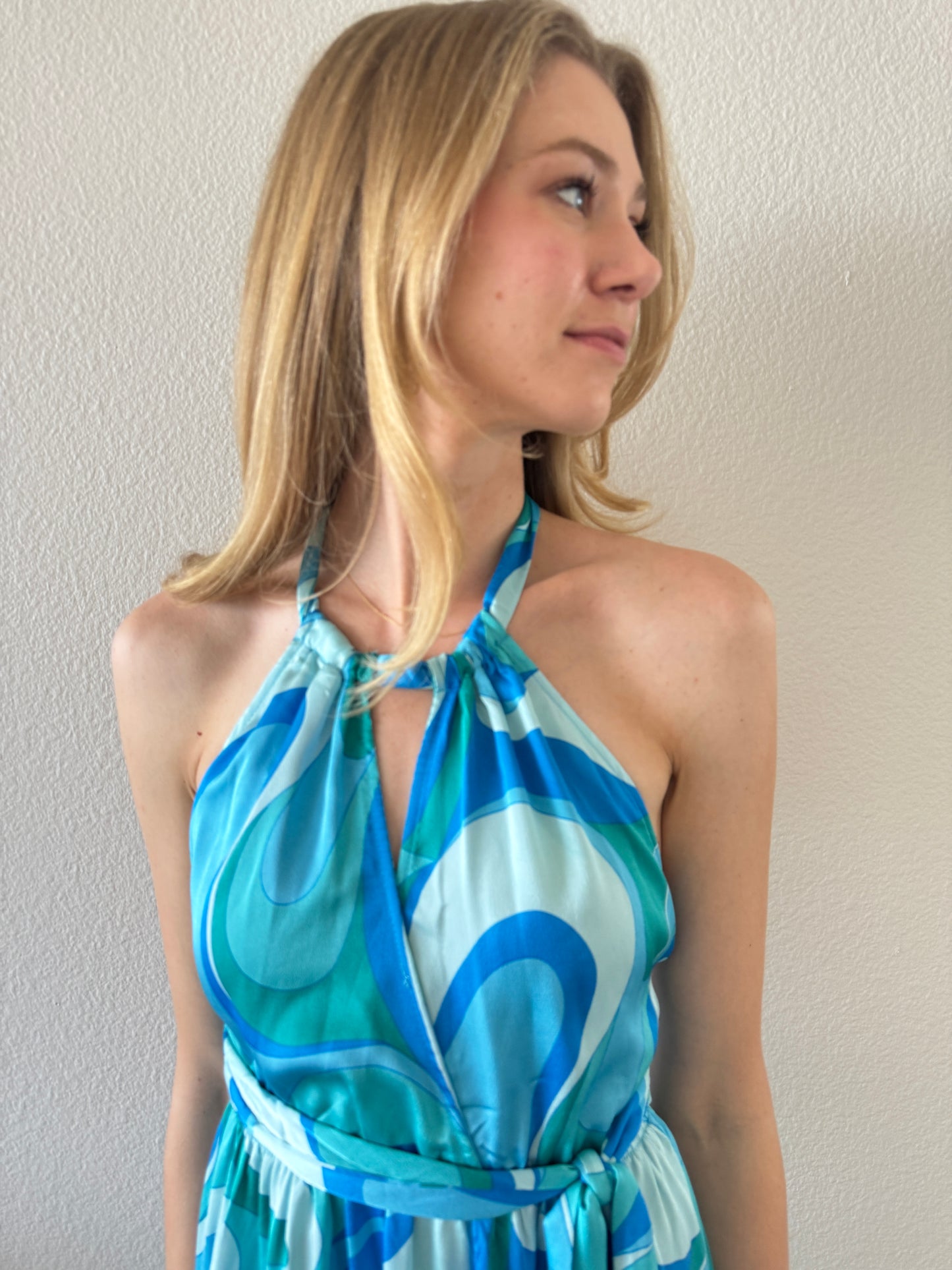 Blue Swirl Burst Maxi