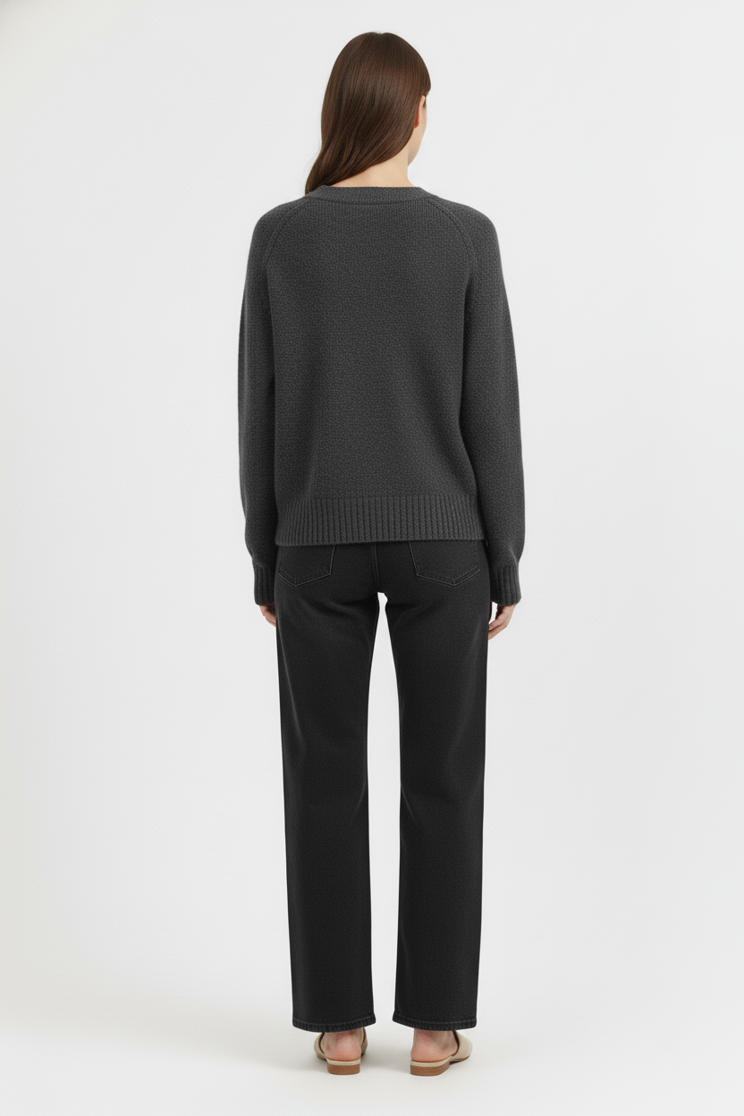 V neck pullover sweater