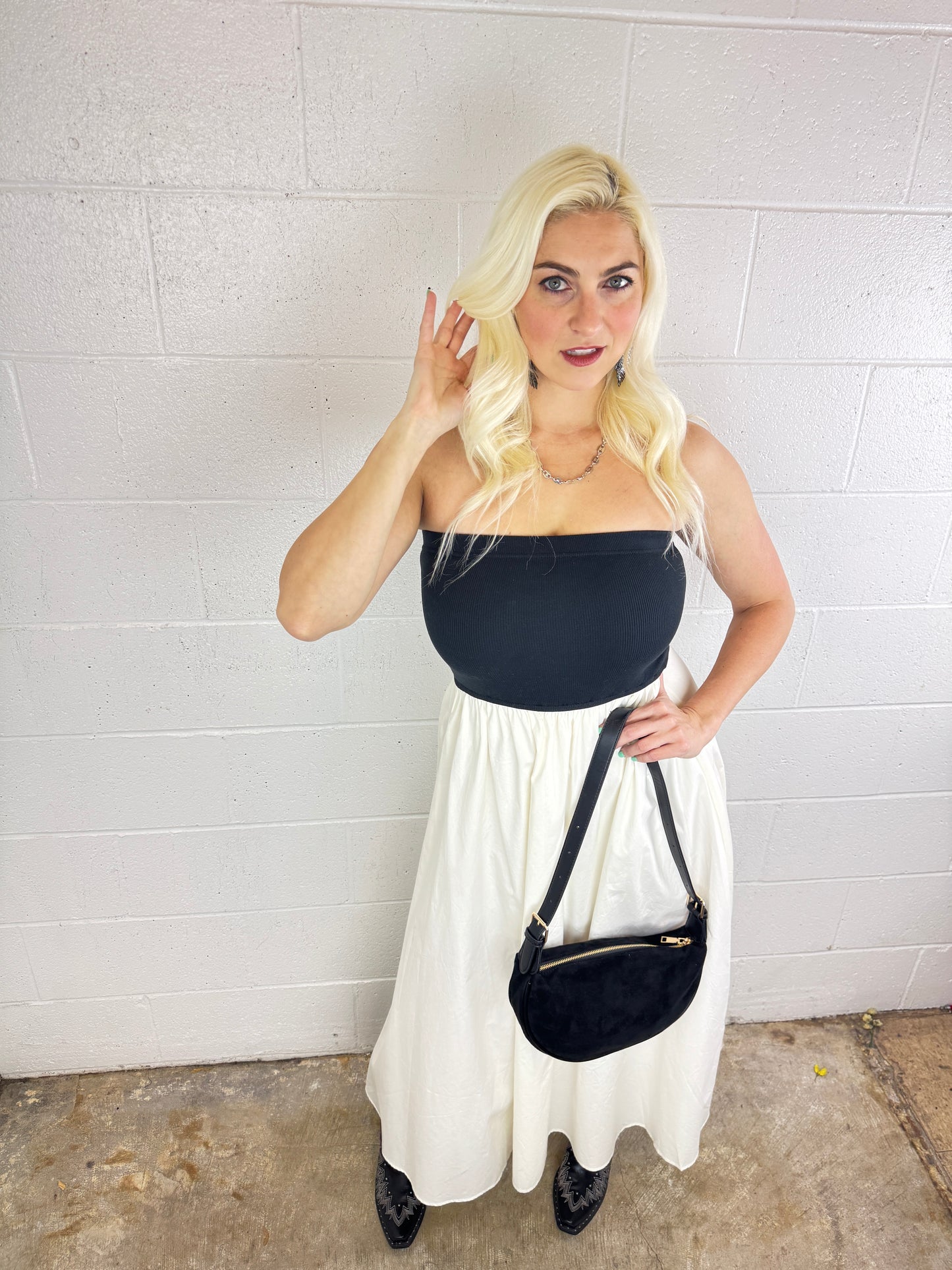 Maggie Strapless Midi Dress