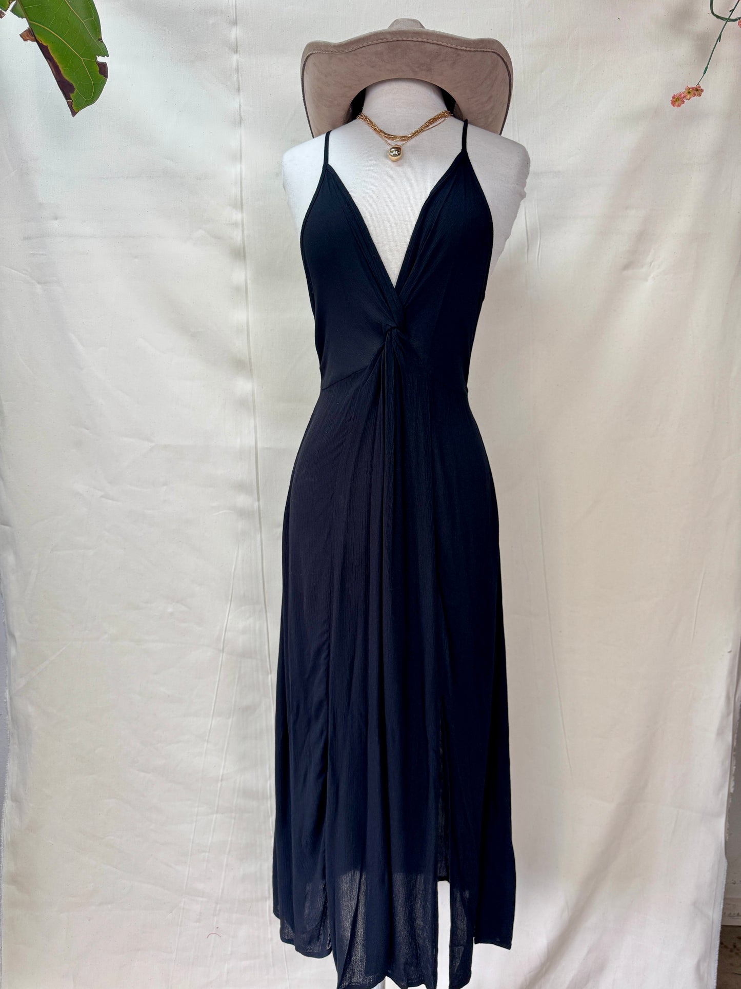 Lori twist front midi dress