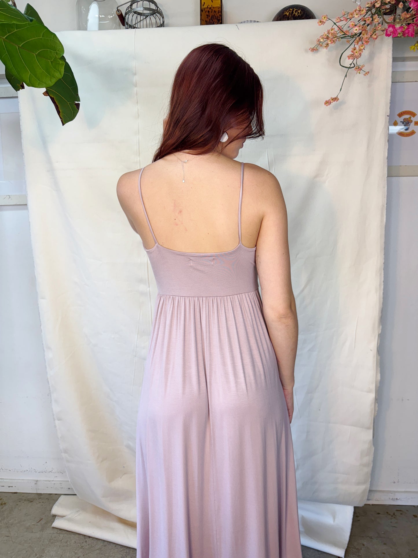 Rayon front tie keyhole dress