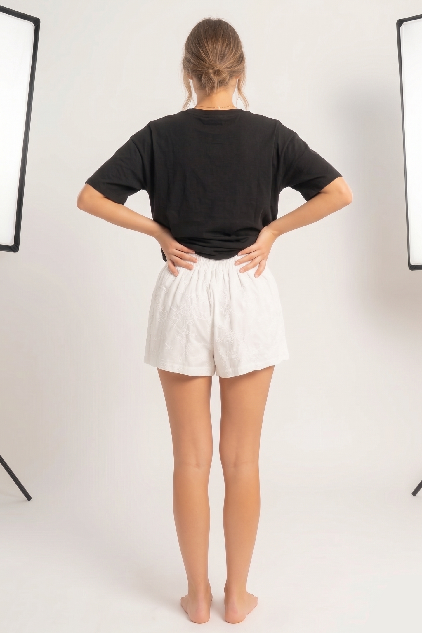 Floral Eyelet Embroidered Shorts