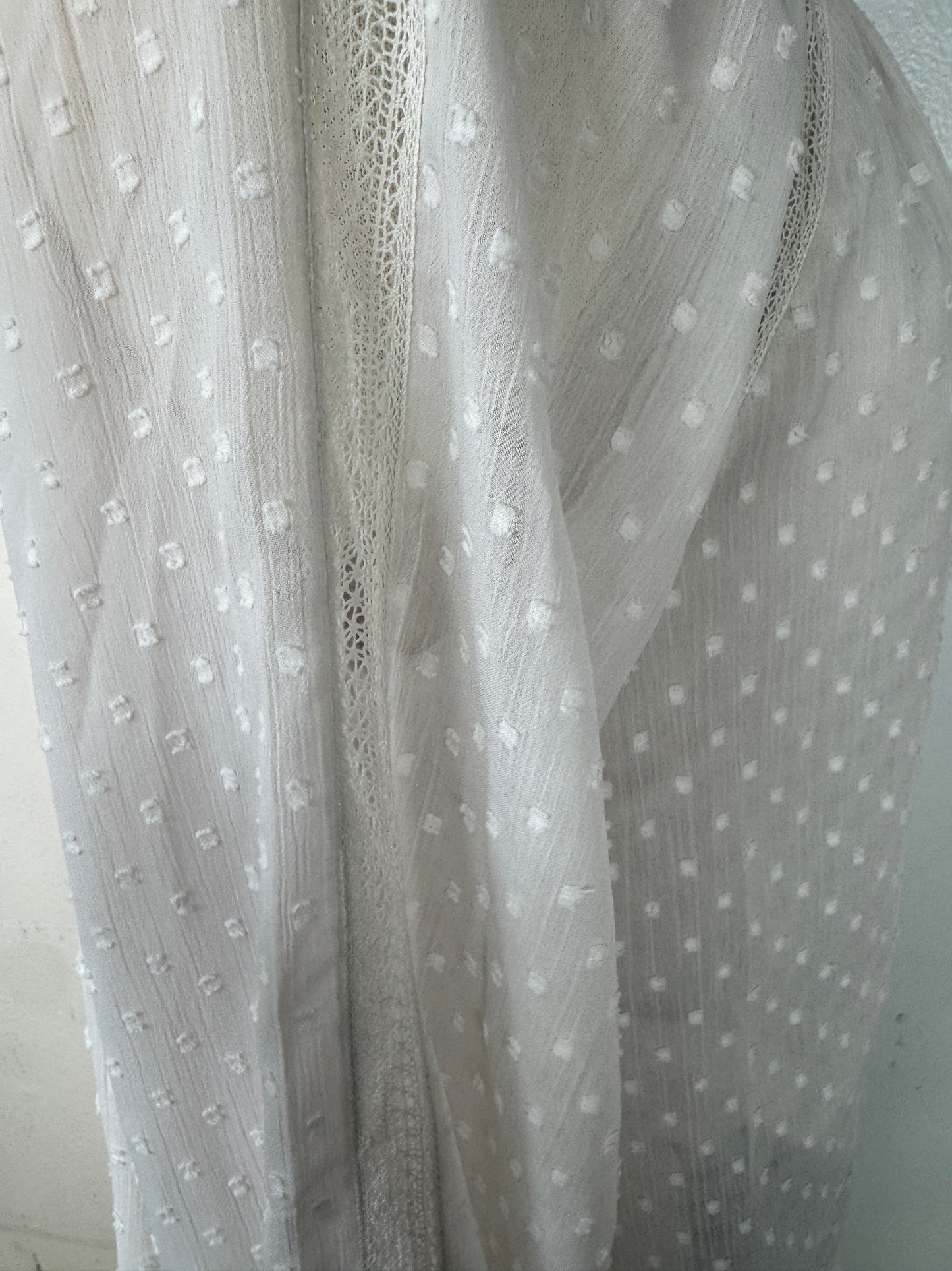 Chiffon lace front button Blouse