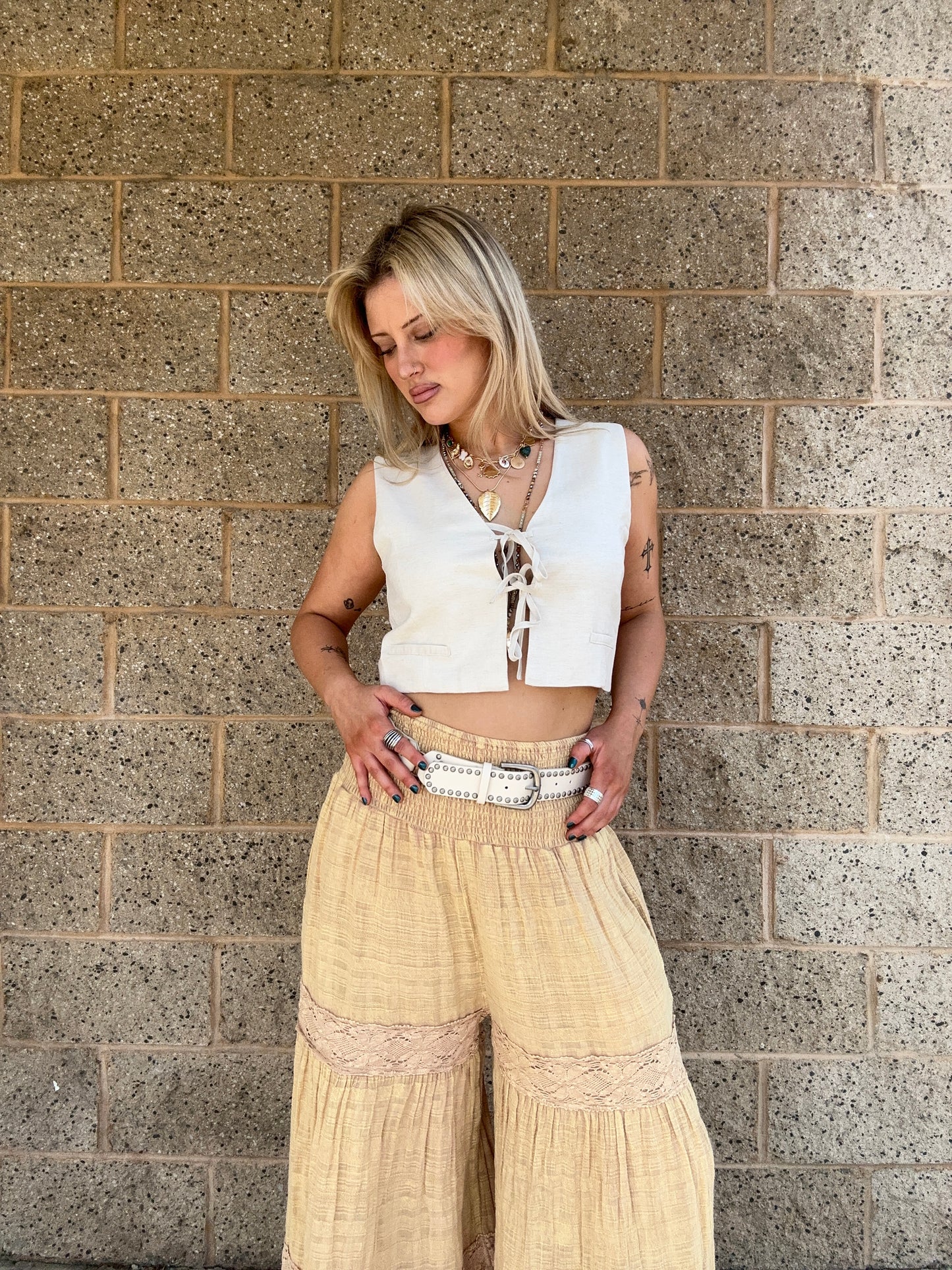 Zully crinkled boho pants