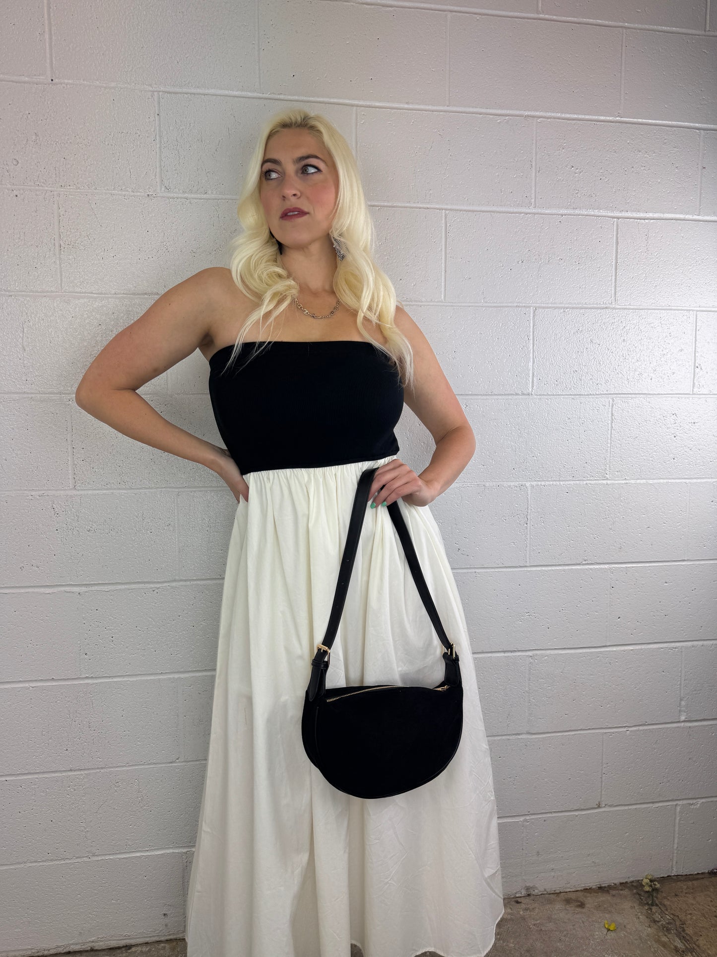 Maggie Strapless Midi Dress