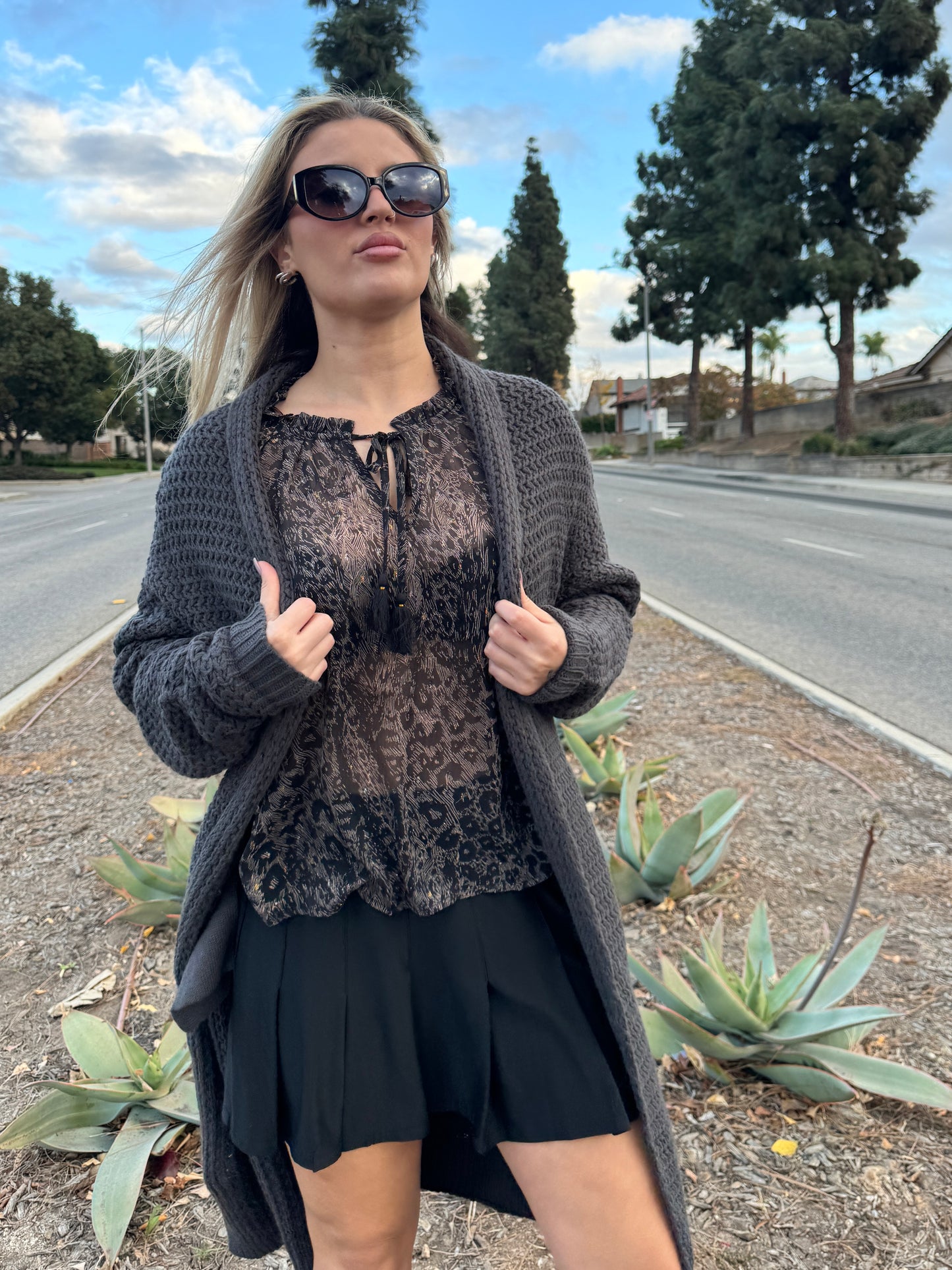 Noelle Printed Bell Sleeve Top