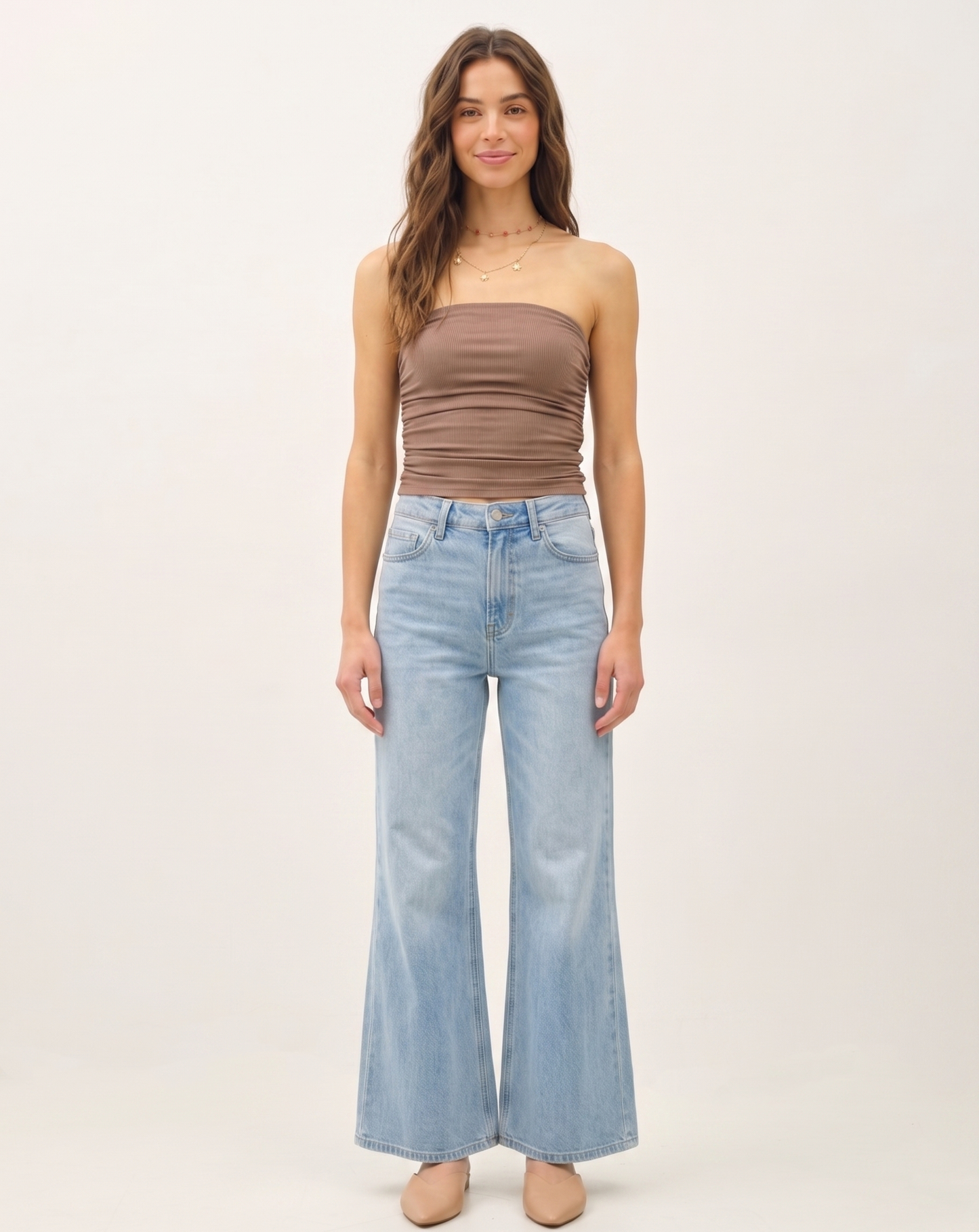 The Siena Ruched Strapless Bandeau Top