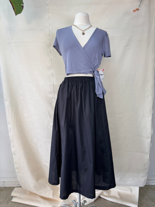 Jo midi black skirt