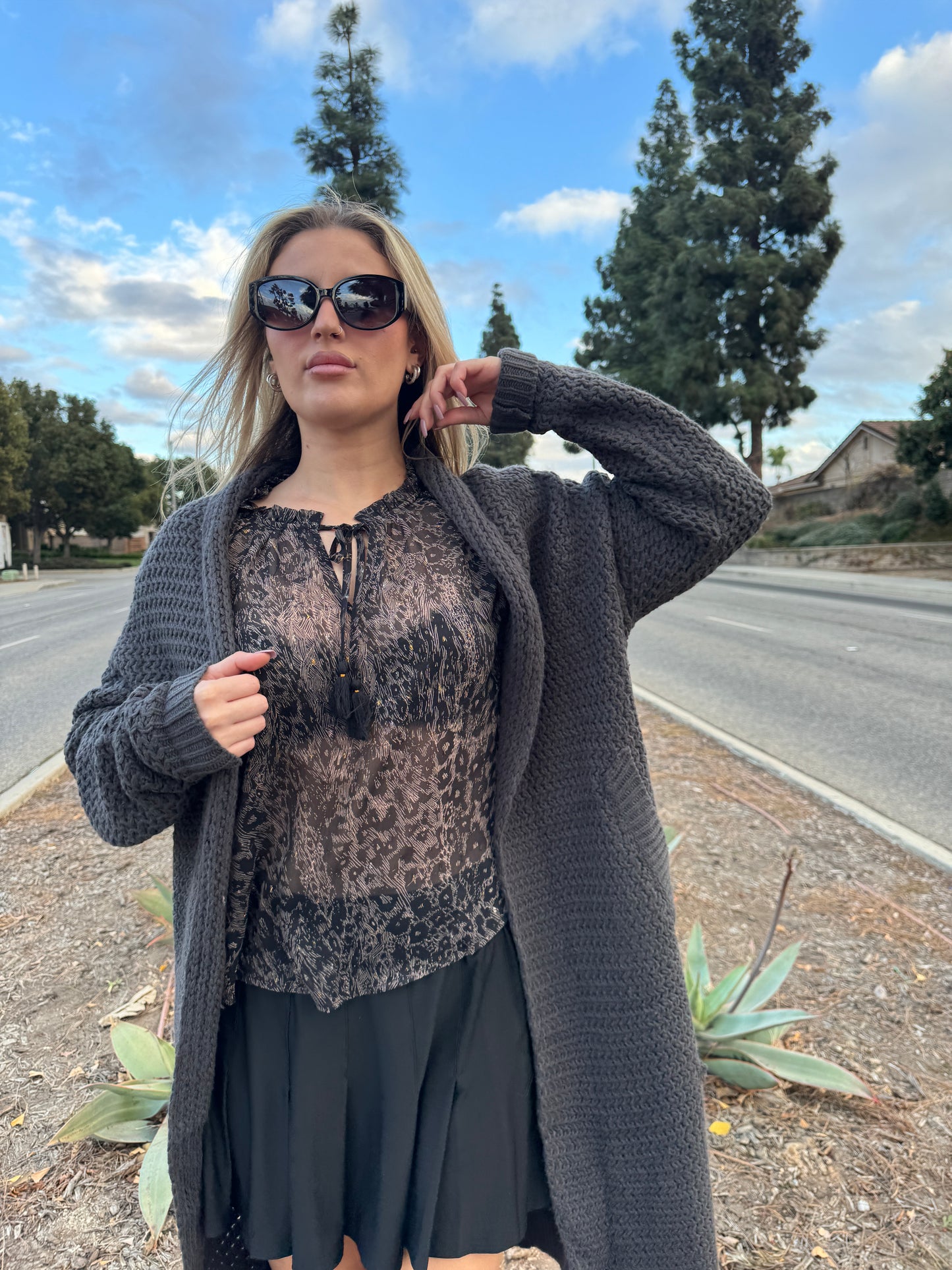 Noelle Printed Bell Sleeve Top