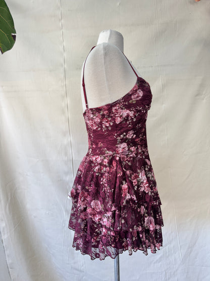 Nelli lace floral mini dress