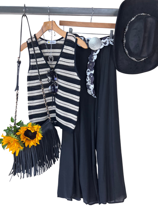 Chiffon wide leg pants