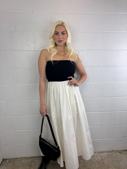Maggie Strapless Midi Dress