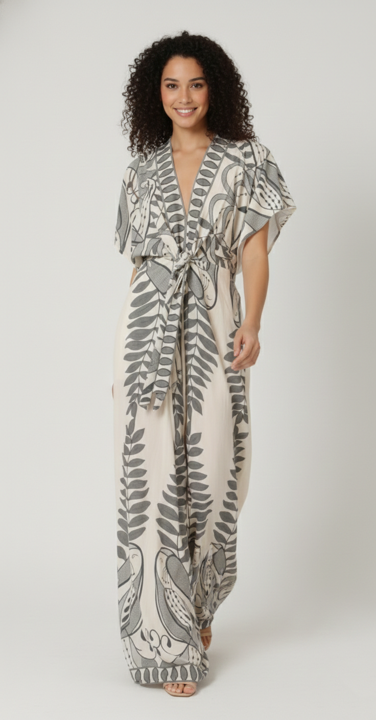 CASSIE KIMONO SLEEVE JUMPSUIT