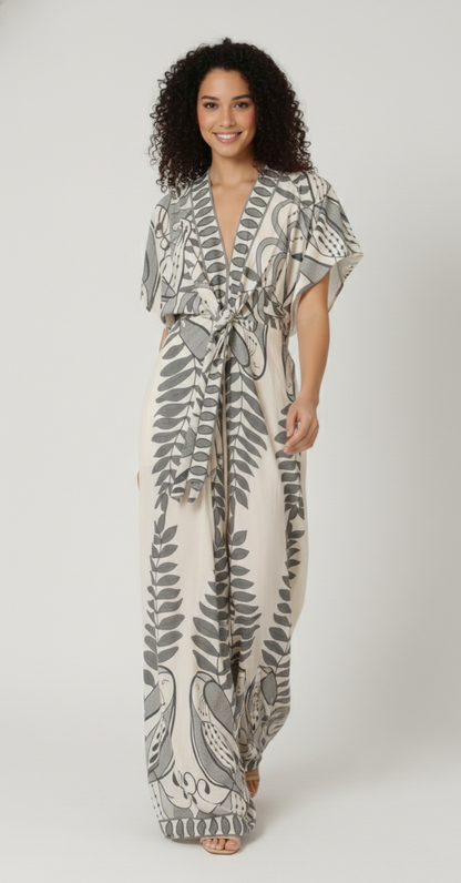 CASSIE KIMONO SLEEVE JUMPSUIT