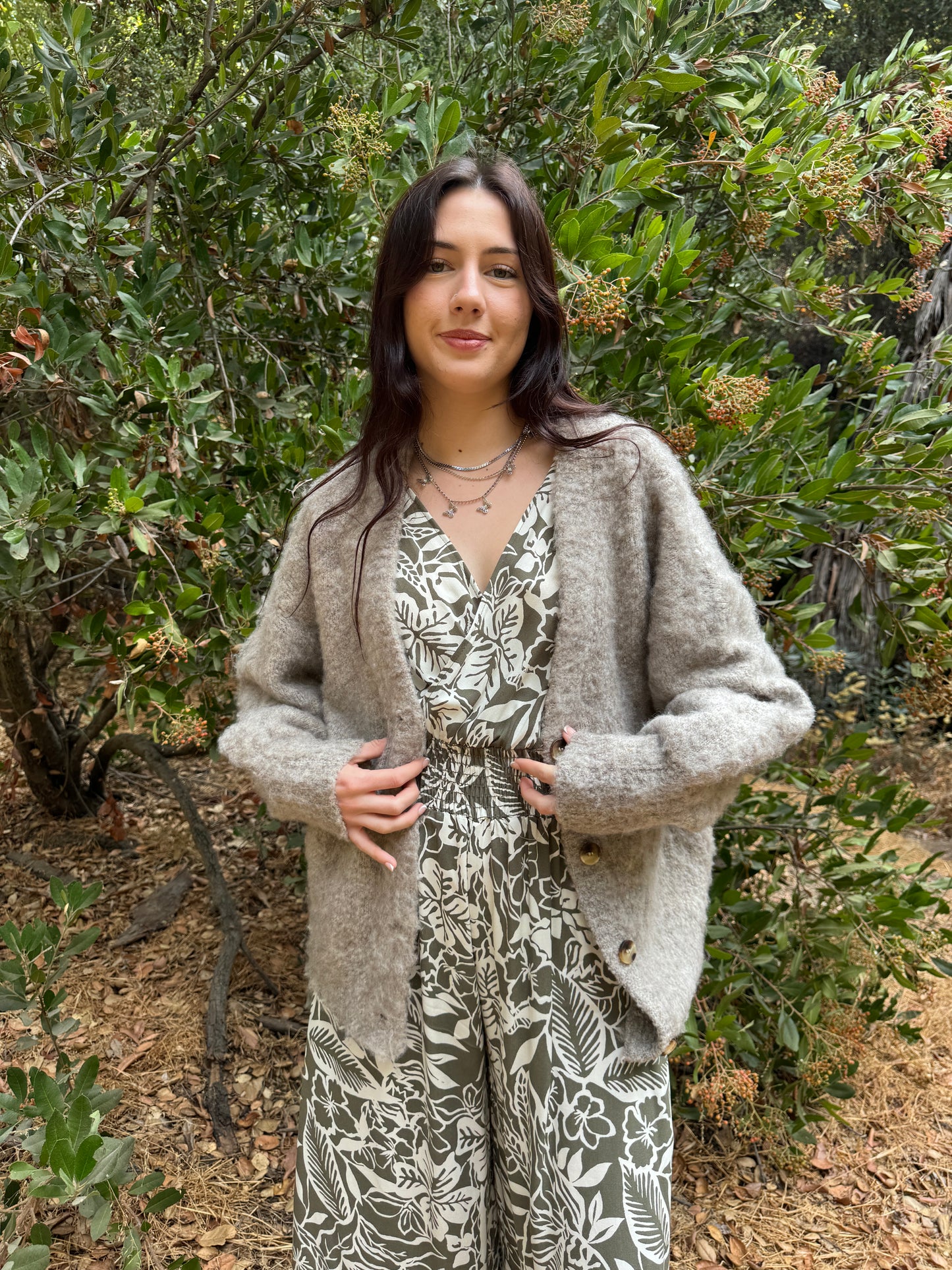 KARINA fuzzy open cardigan