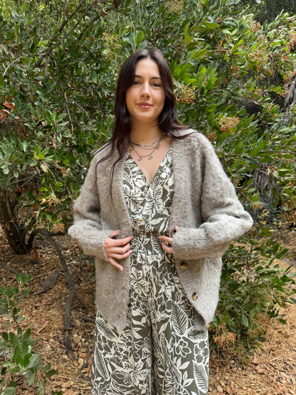 KARINA fuzzy open cardigan