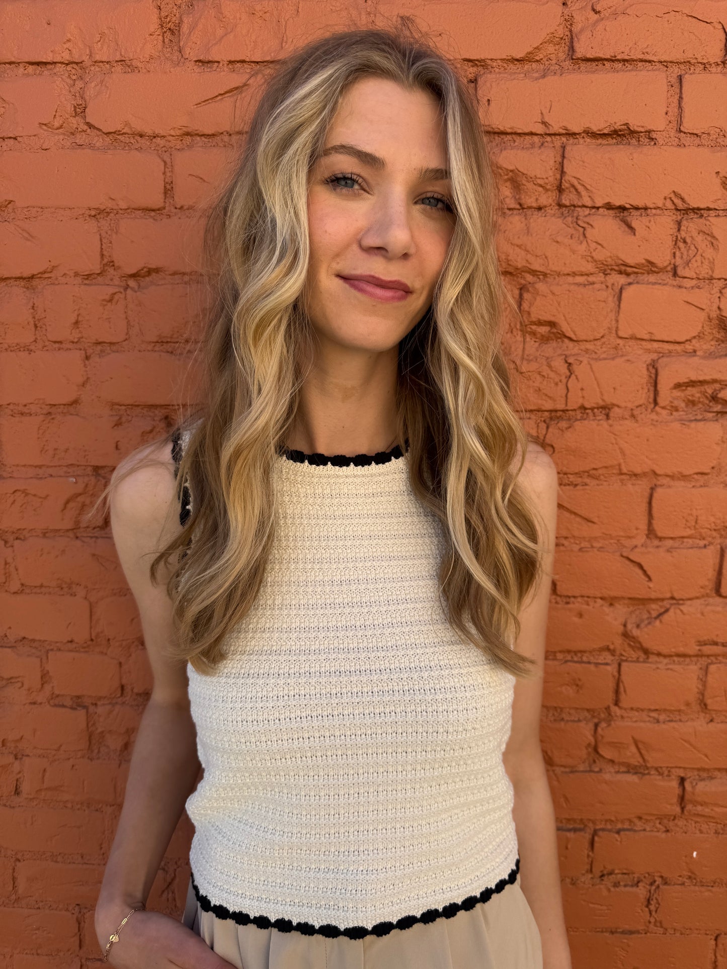NICOLETTE trim knit top