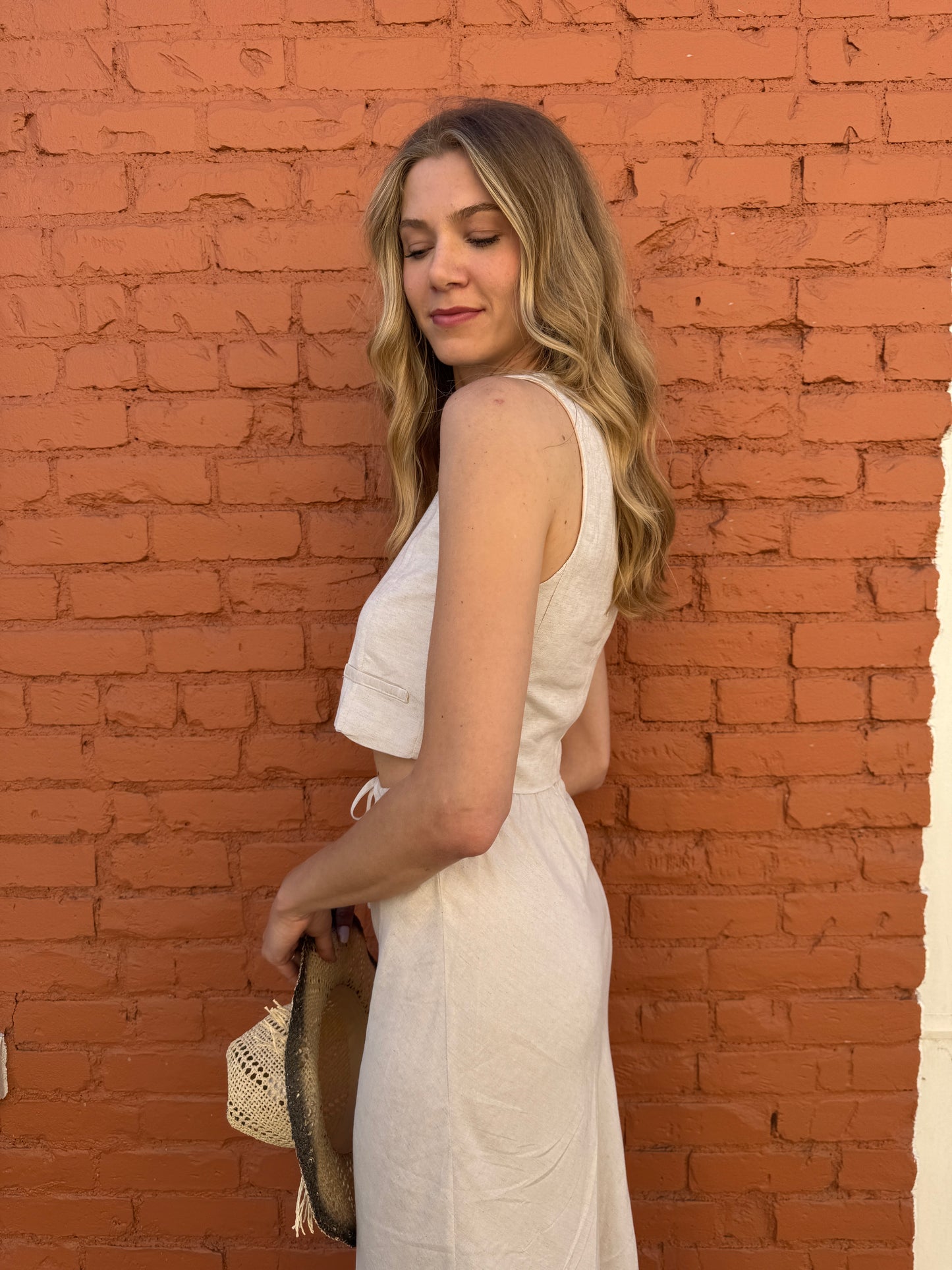 Alyssa tie front vest top