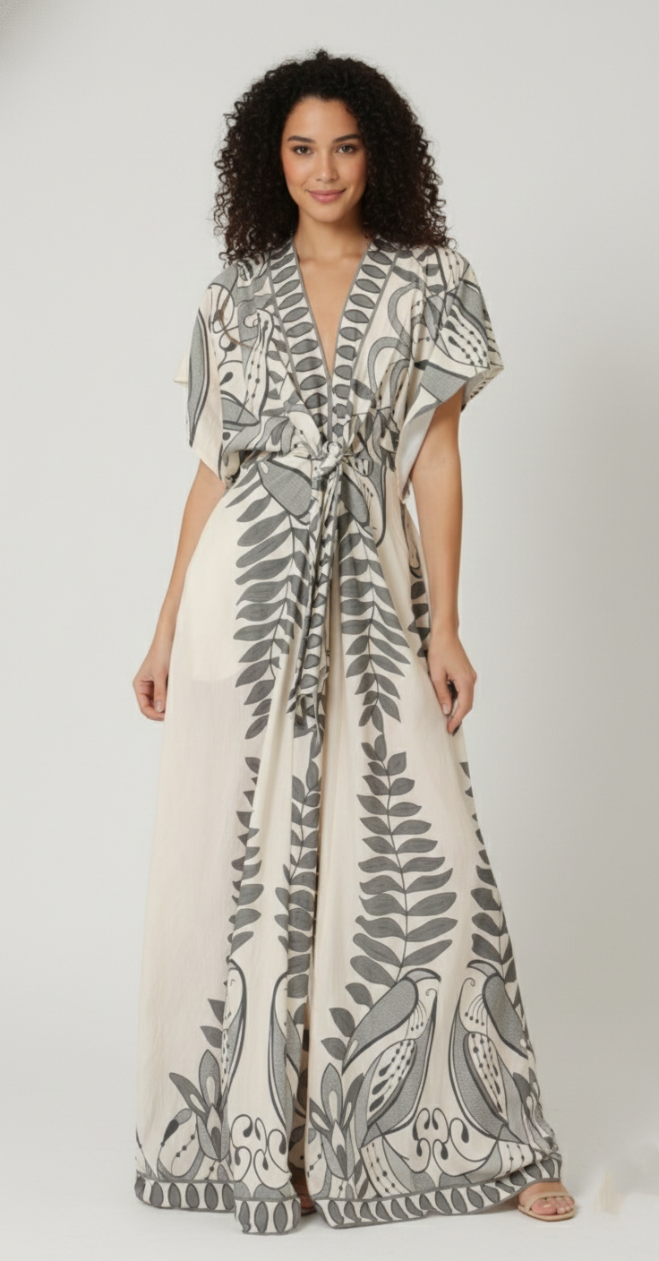 CASSIE KIMONO SLEEVE JUMPSUIT