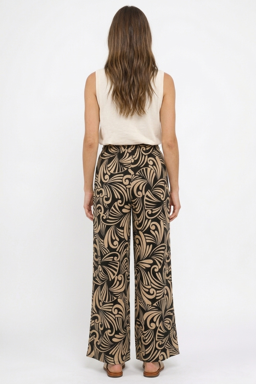 The Oracle Art Deco Printed Palazzo Pants