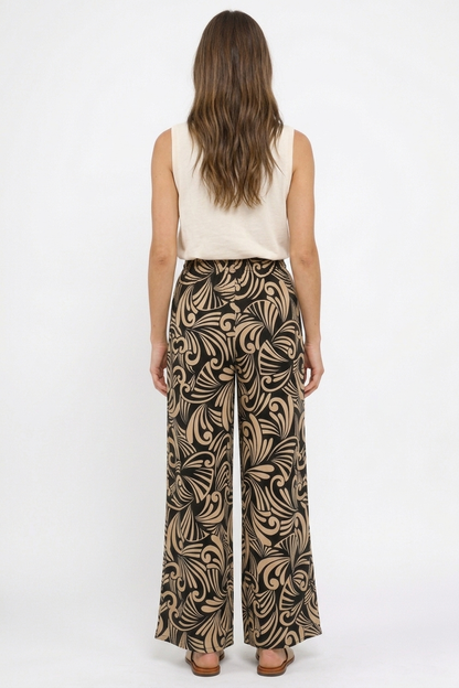 The Oracle Art Deco Printed Palazzo Pants