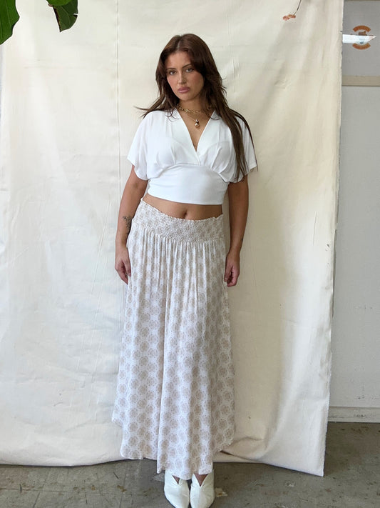 Lina printed midi skirt