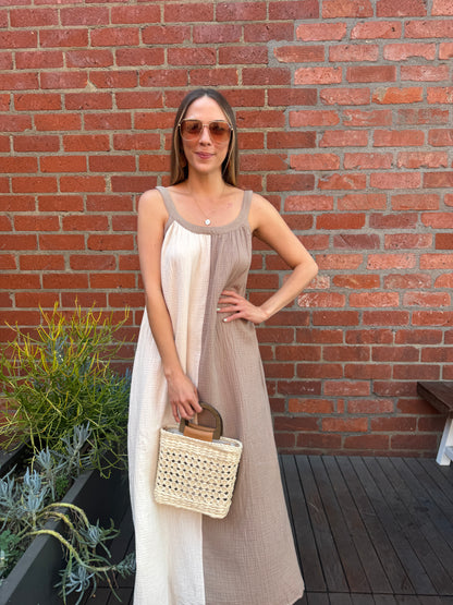 GRACE Two Tone Maxi Dress