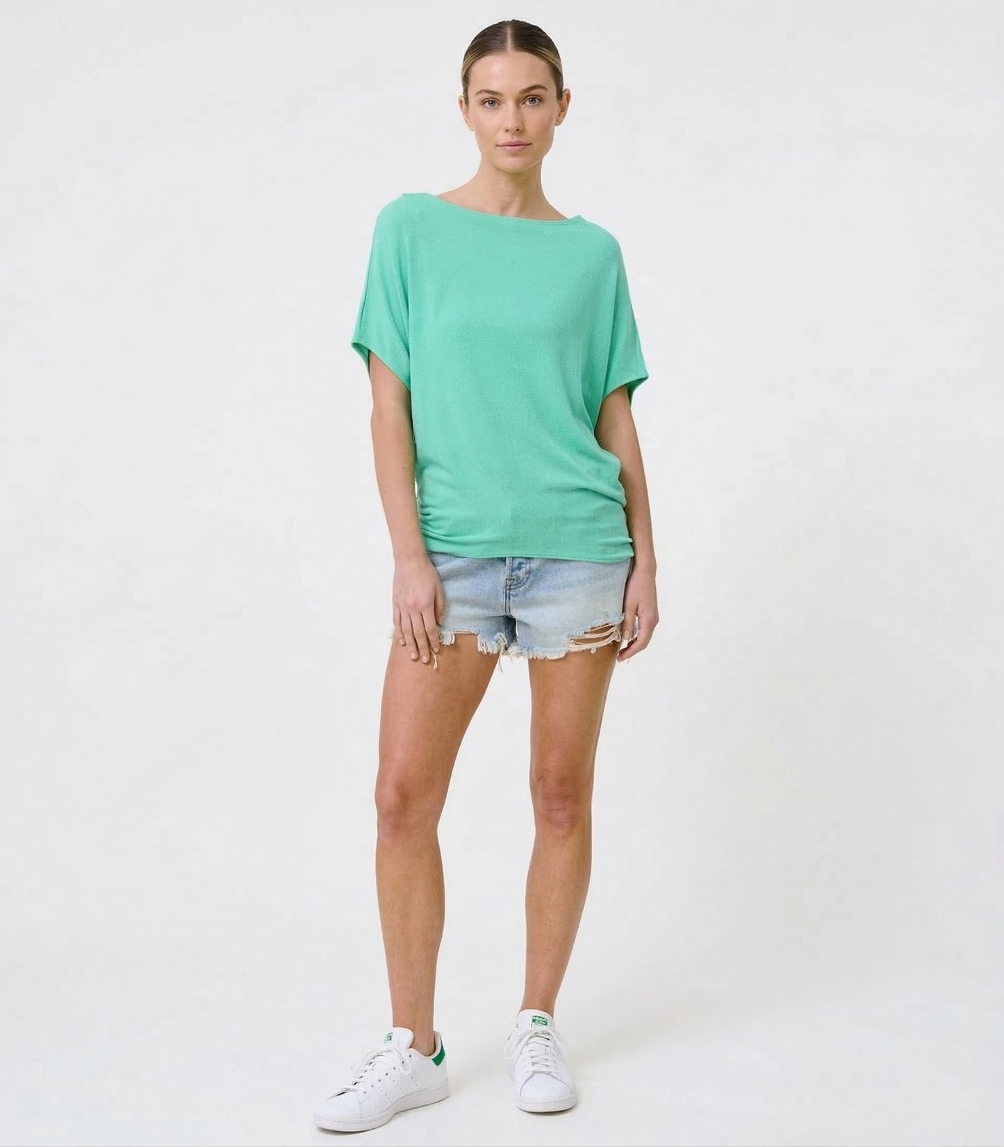 Round Neck Drop Sleeve