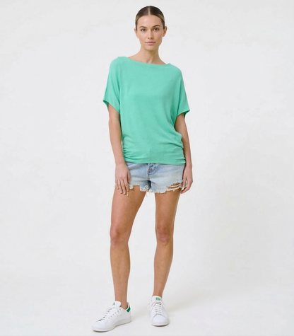 Round Neck Drop Sleeve