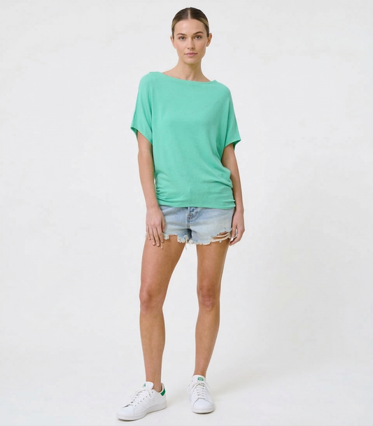 Round Neck Drop Sleeve