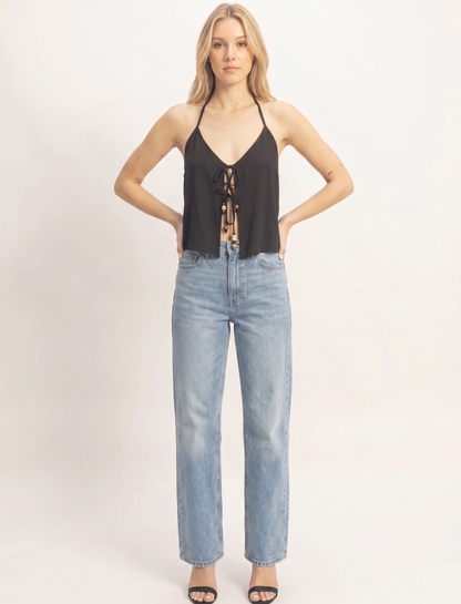 Tulum Tie-Front Halter Cami