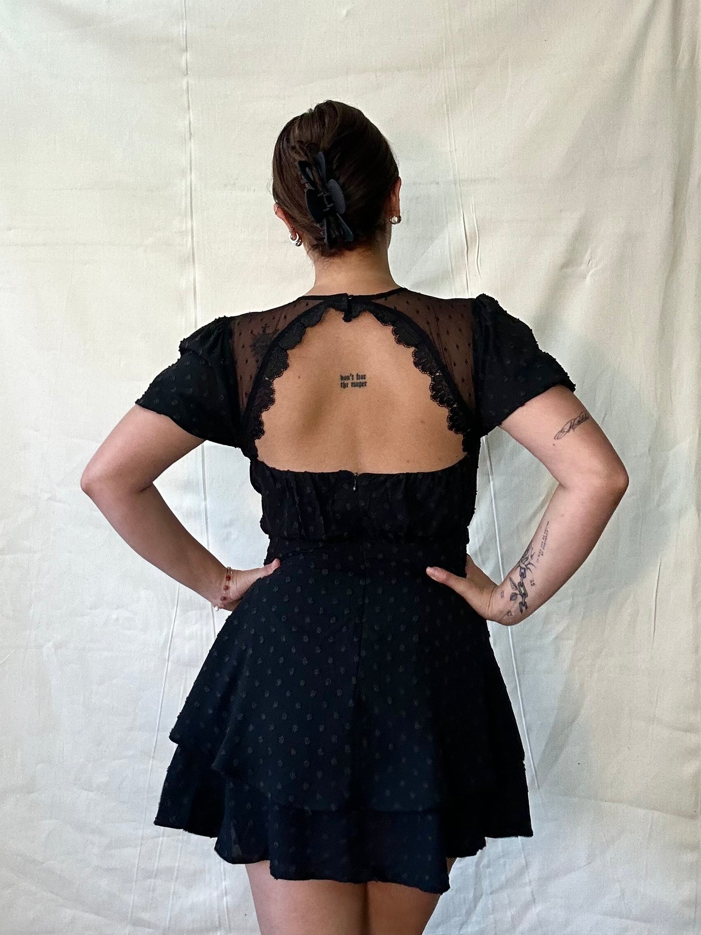 Darla polka dot textured dress