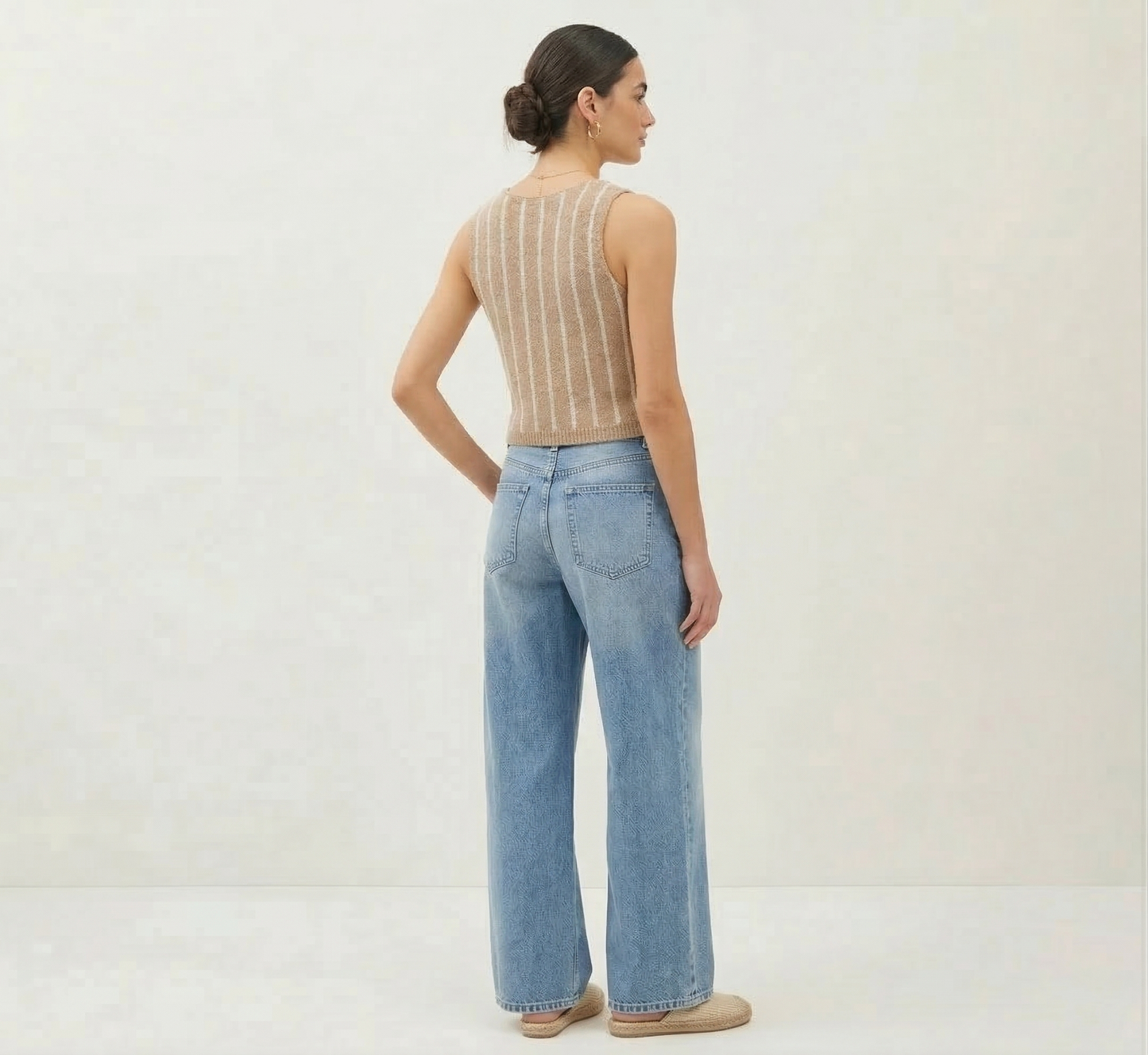 Meline The Sandcastle Striped Knit Waistcoat