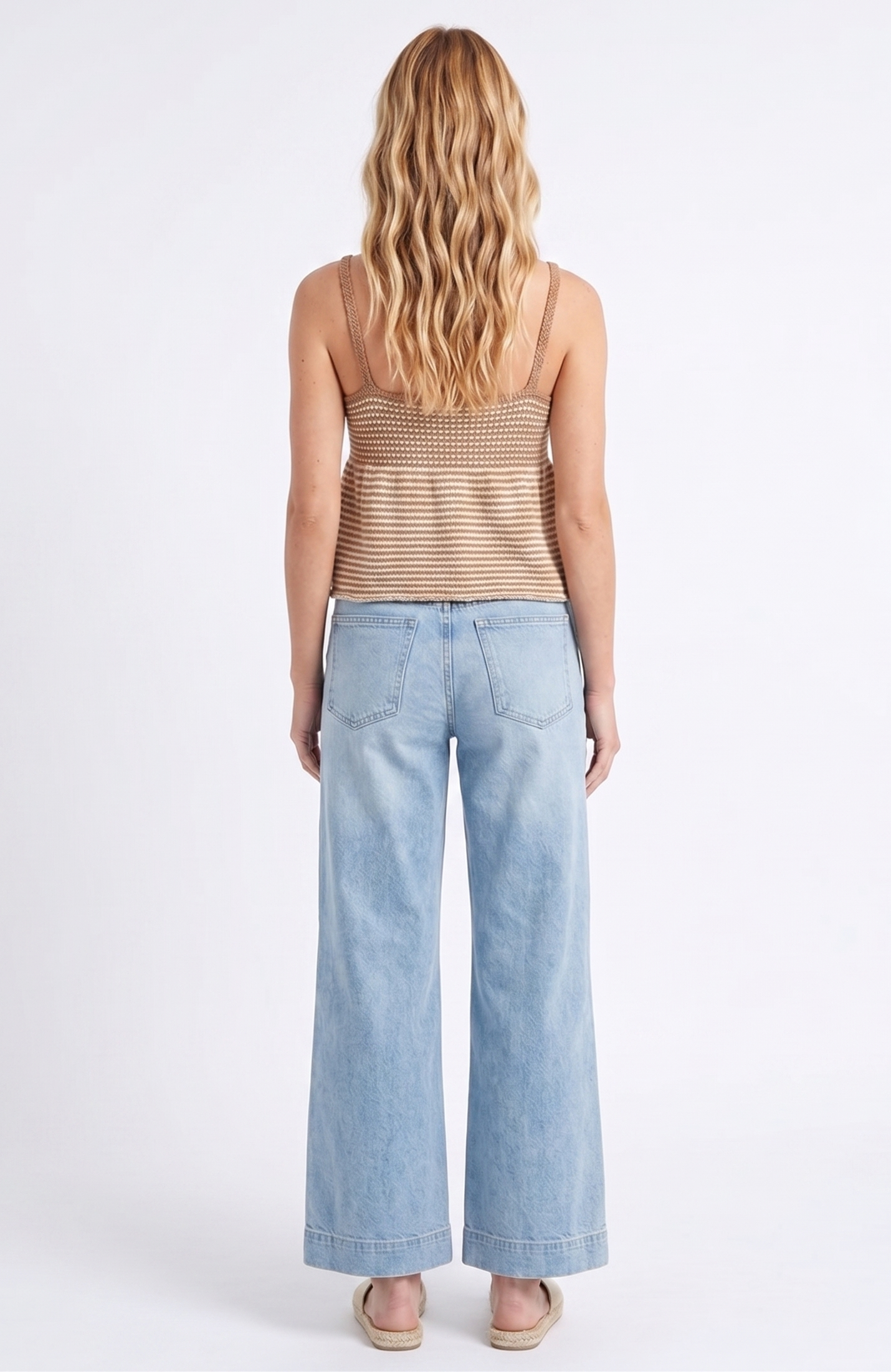 The Sienna Textured Crochet Knit Cami connie