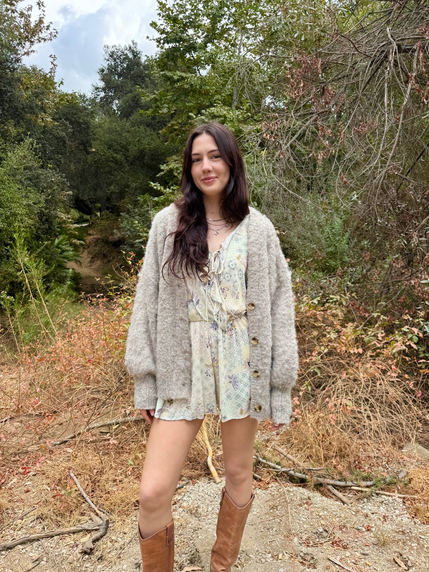 KARINA fuzzy open cardigan