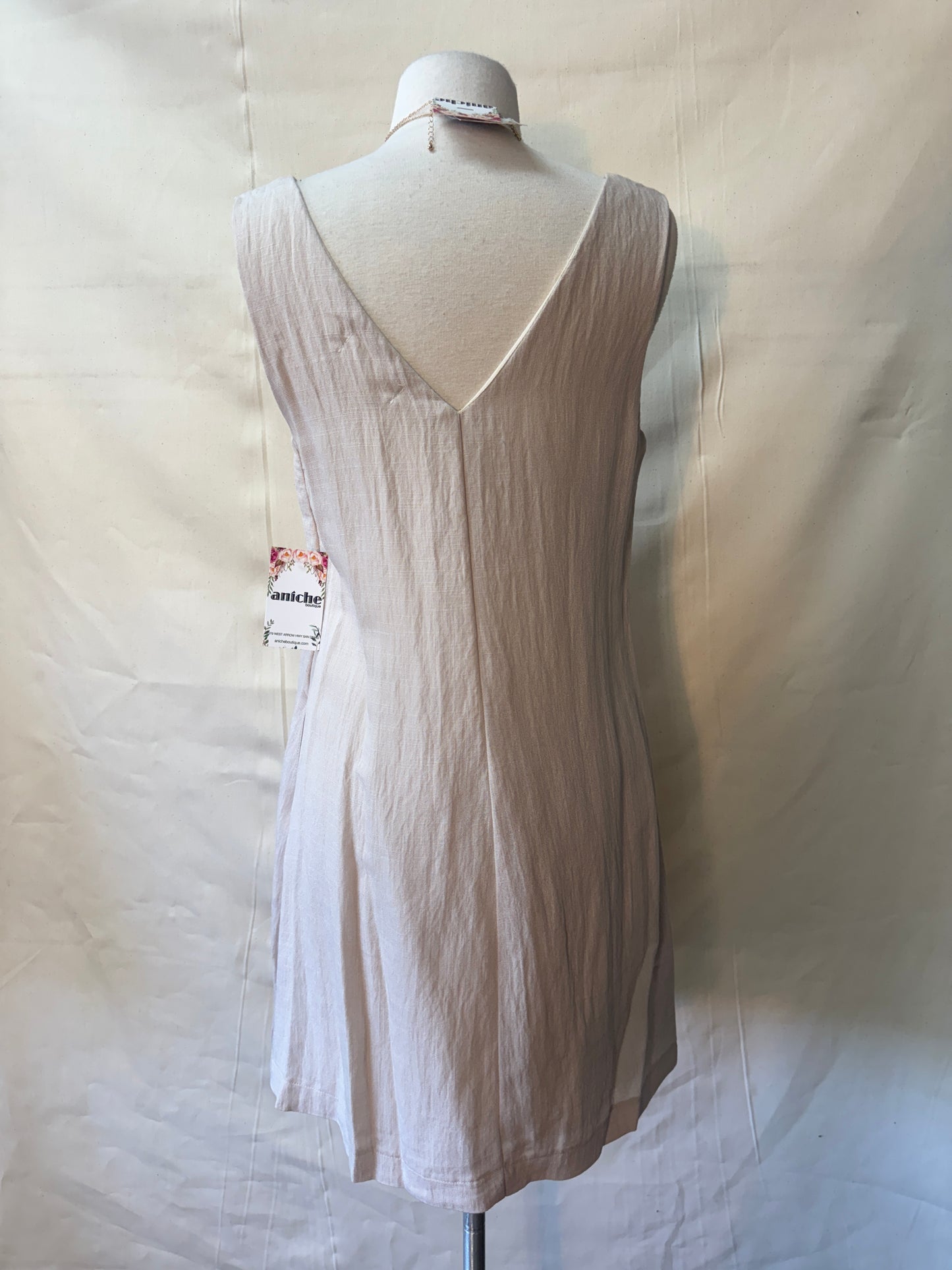 V neck sleeveless flowy dress