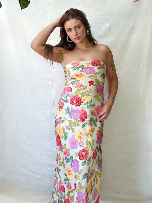So romantic floral dress