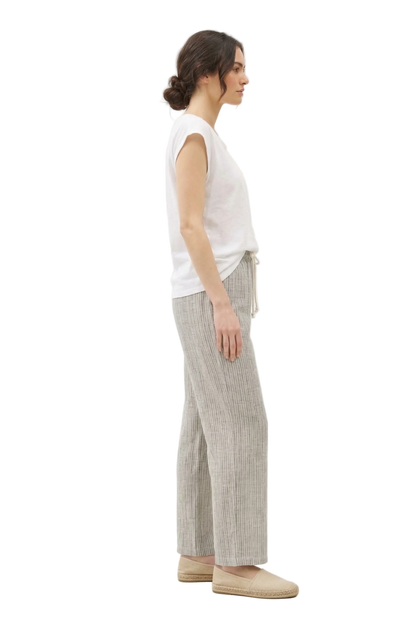 The Harbor Pinstripe Linen Drawstring Pant