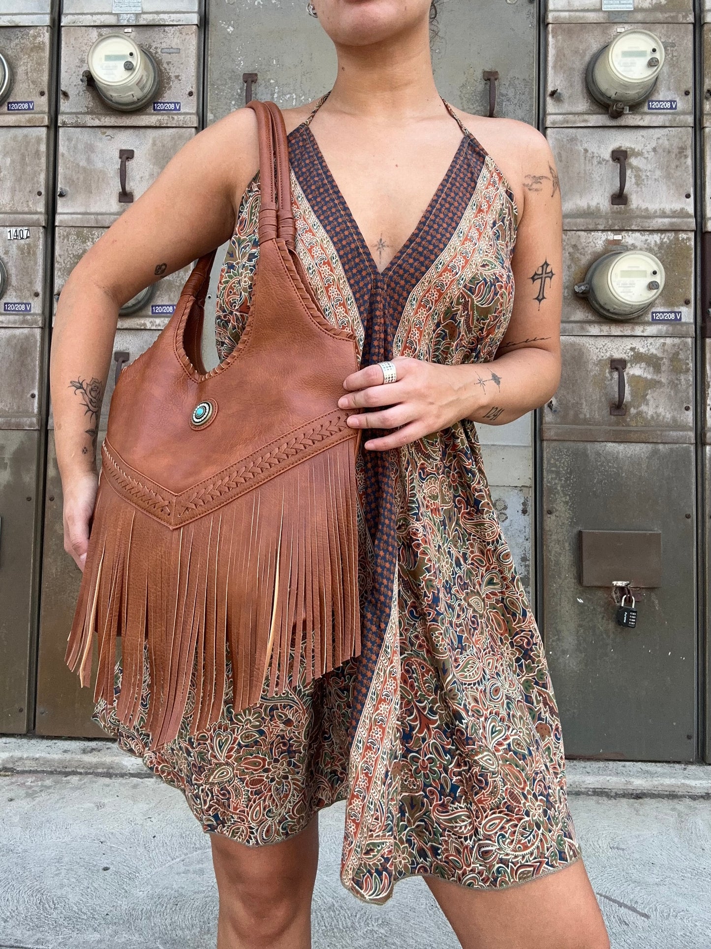 Fringe bottom purse