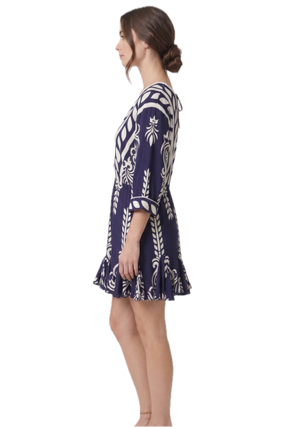 The Riviera Kimono Sleeve Boho Mini Dress