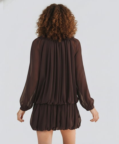 VANNA CHIFFON BOHO MINI DRESS