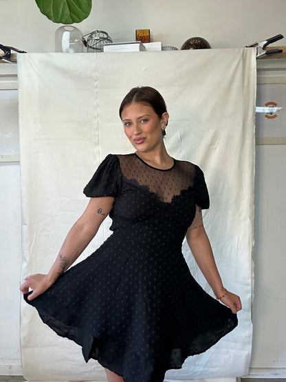 Darla polka dot textured dress