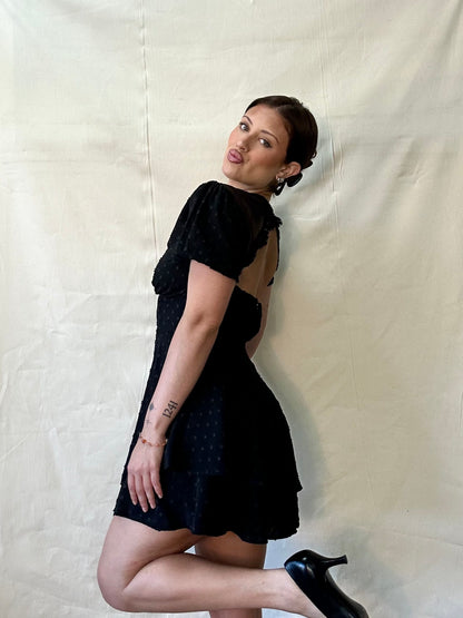 Darla polka dot textured dress