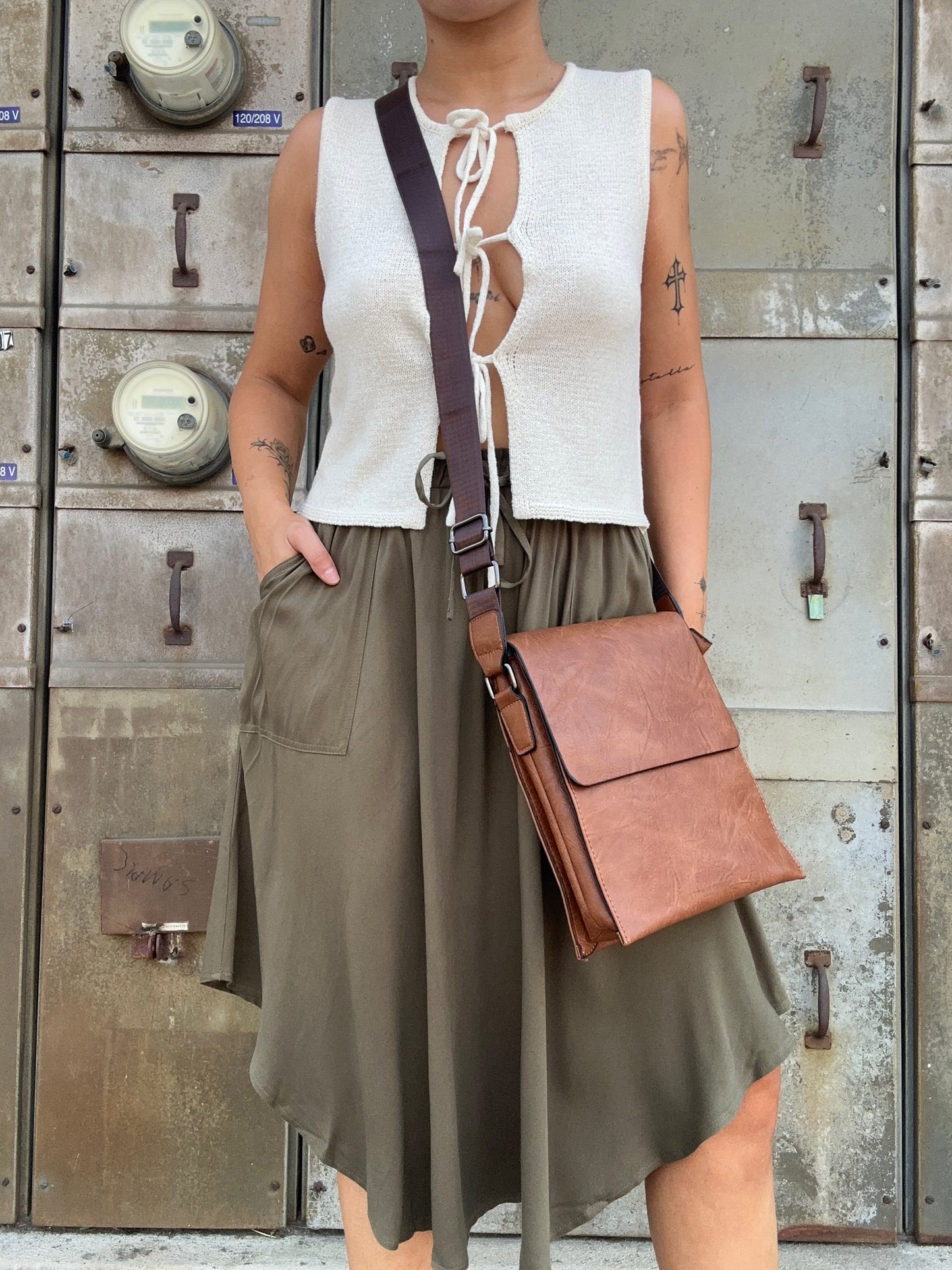 Brown Messengers Side Satchel