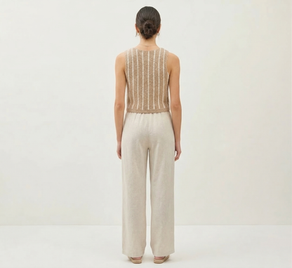 Meline The Sandcastle Striped Knit Waistcoat
