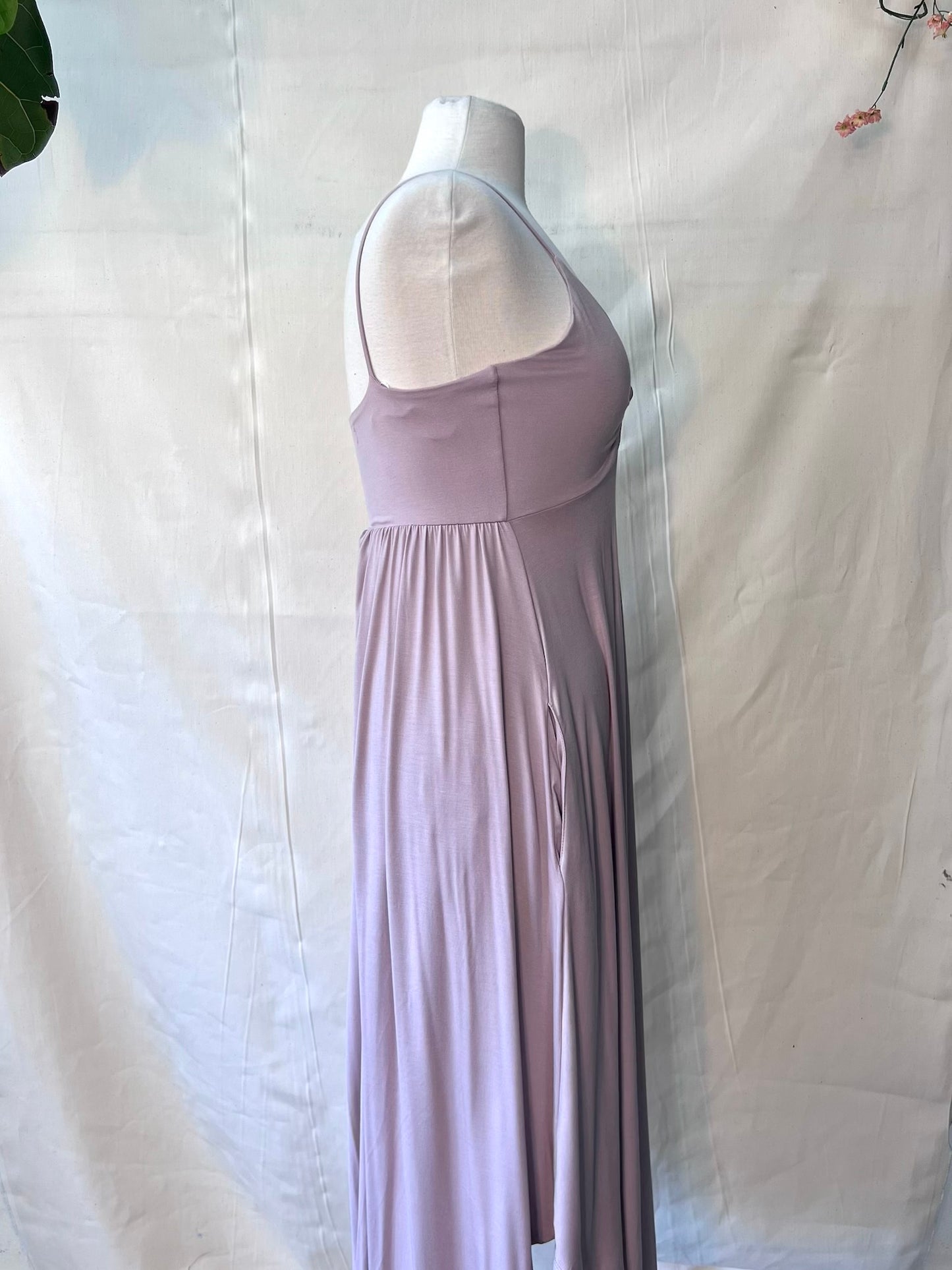 Rayon front tie keyhole dress