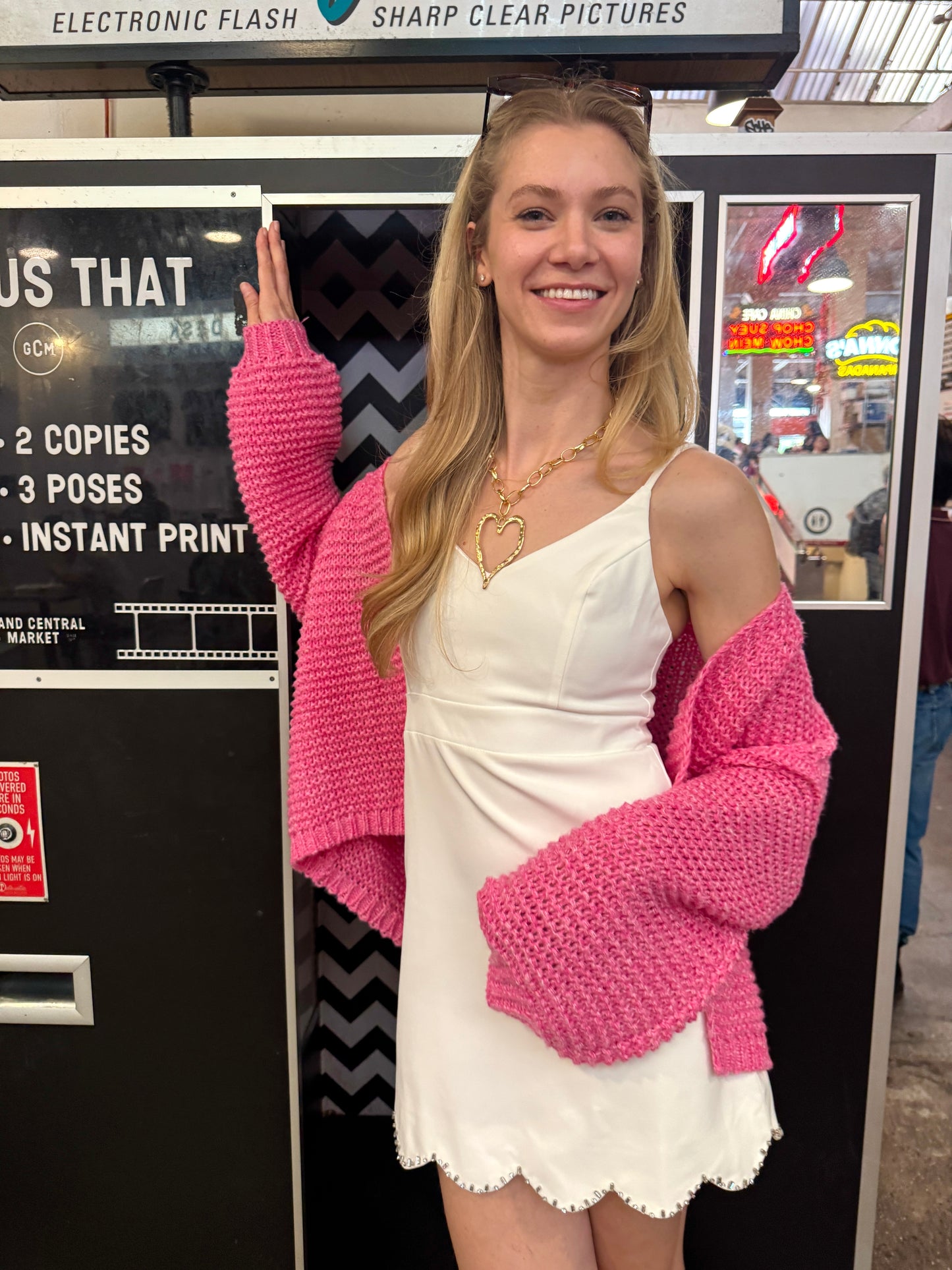 SCALLOP JEWELED HEM DRESS