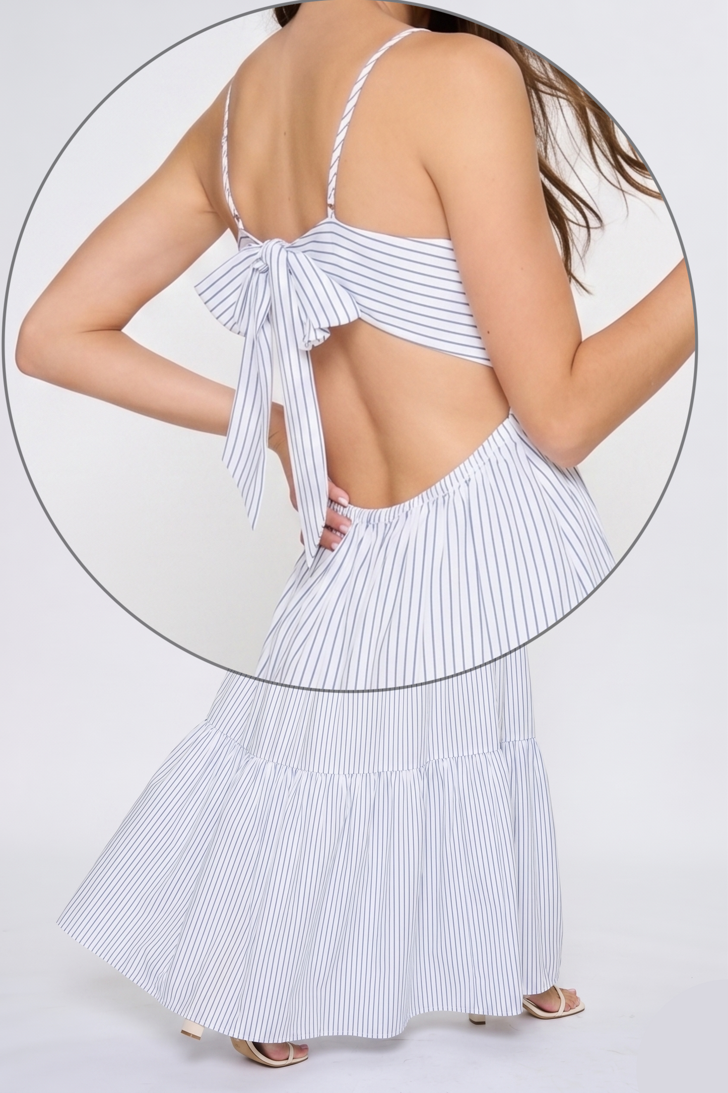 The Coastal Cutout Striped Maxi Dress.