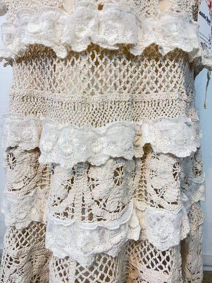 BALI crochet detail midi skirt