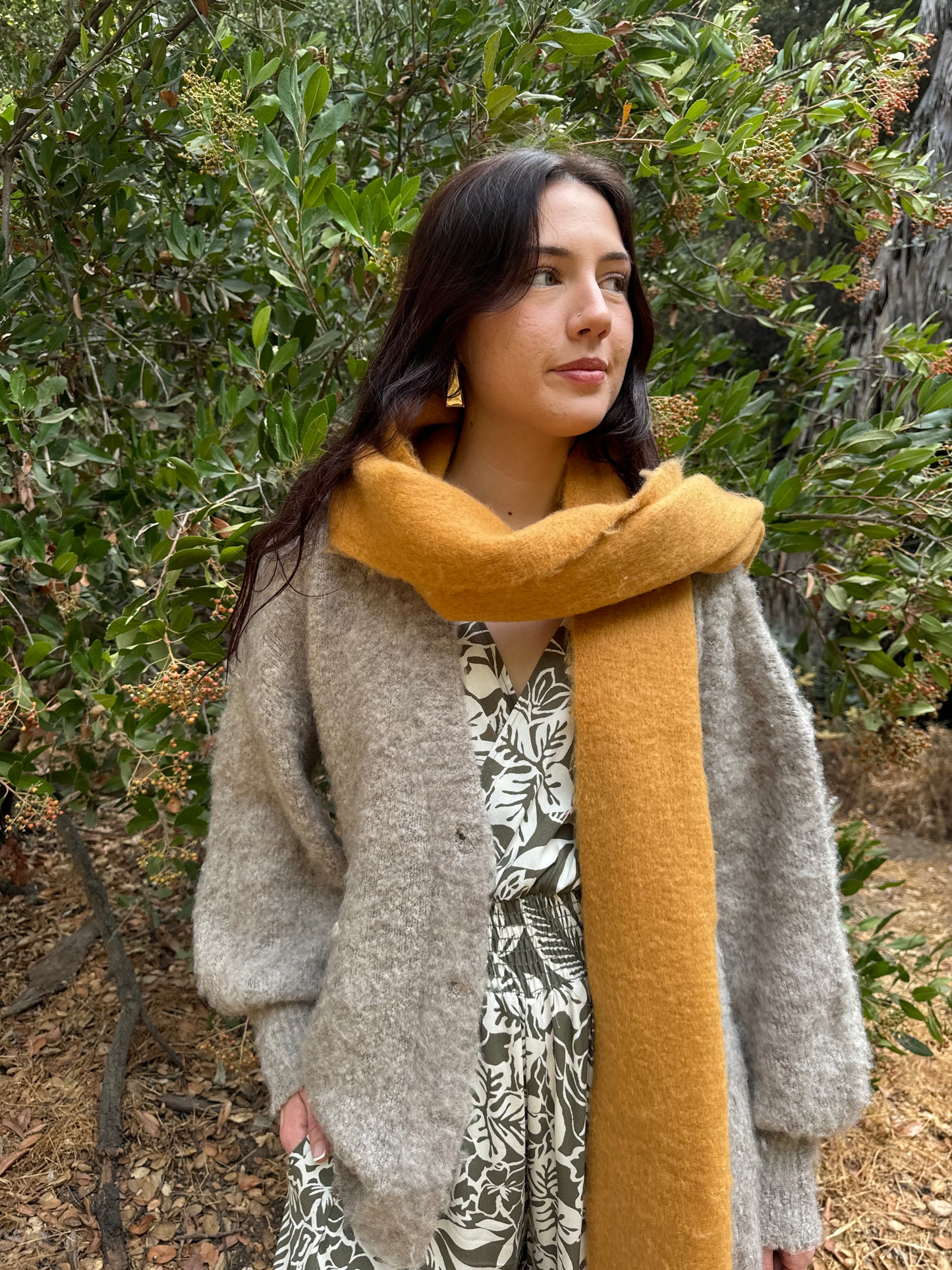 KARINA fuzzy open cardigan